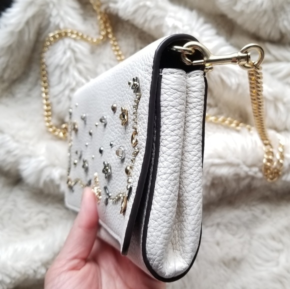 🍒NWT🍒 COACH LEATHER CRYSTAL STARS CROSSBODY - Picture 3 of 5